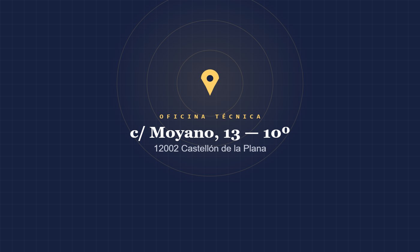 Ubicación de la oficina: c/ Moyano, 13 - 10º, 12002 Castellón de la Plana
